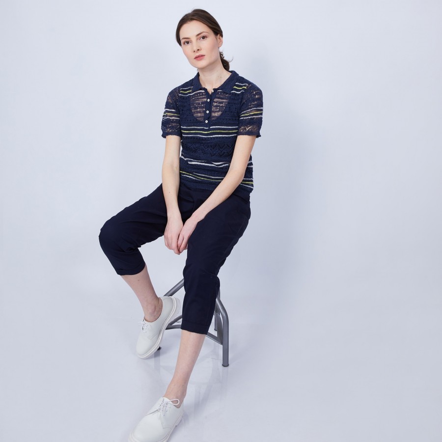 T-shirt à motif col polo - Jumelle