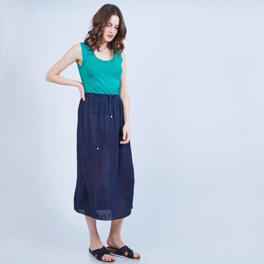 Gilet avec cordon en lin - Mellia