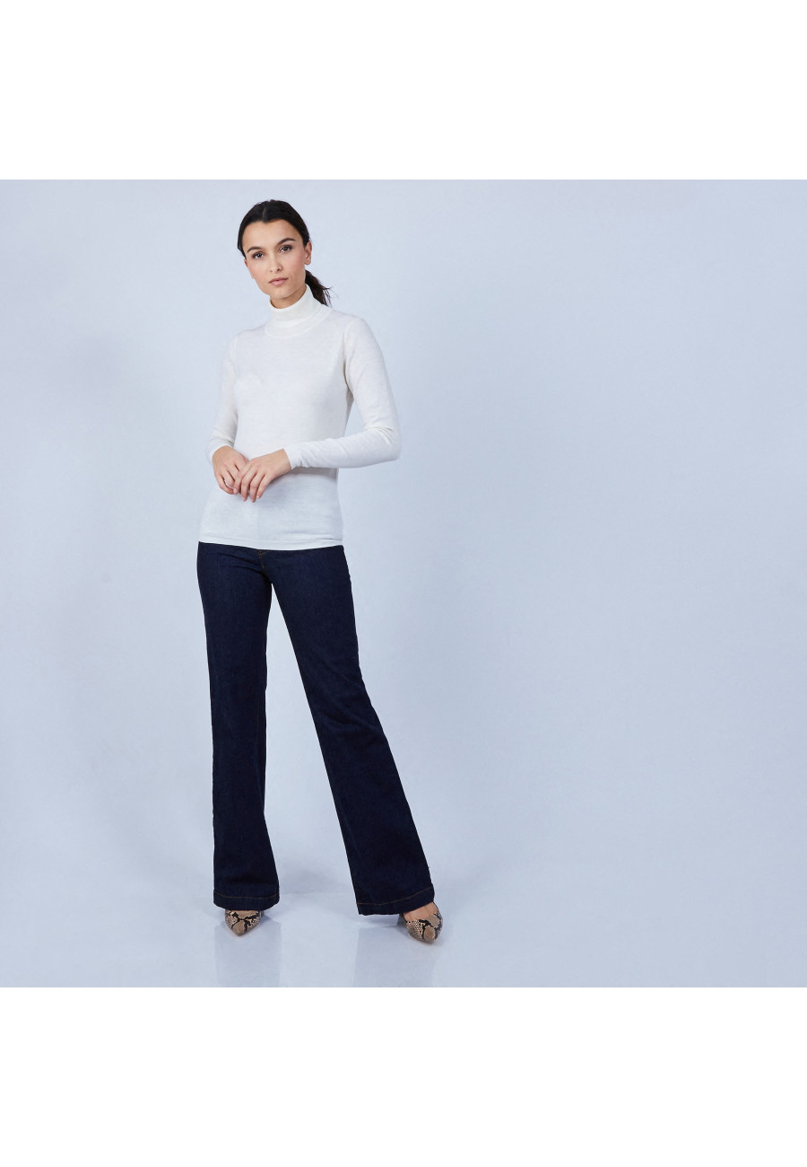 Pull col roulé en laine mérinos - Beha