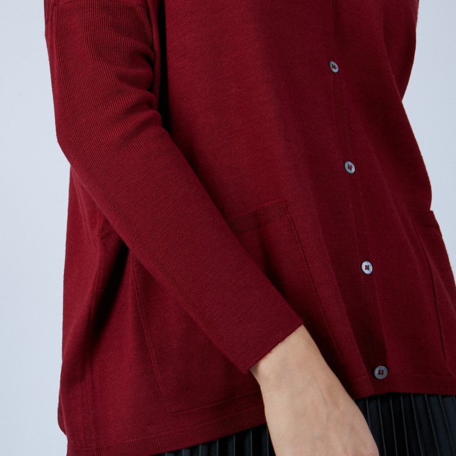 Gilet avec poches en laine mérinos - Bonte
