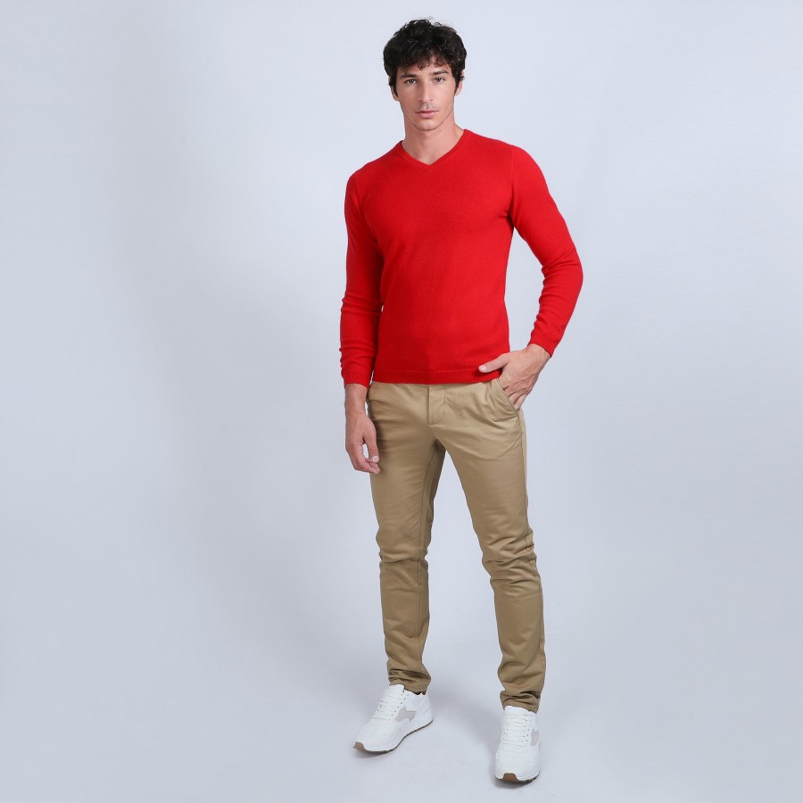 Pull col V en cachemire - Benjamin