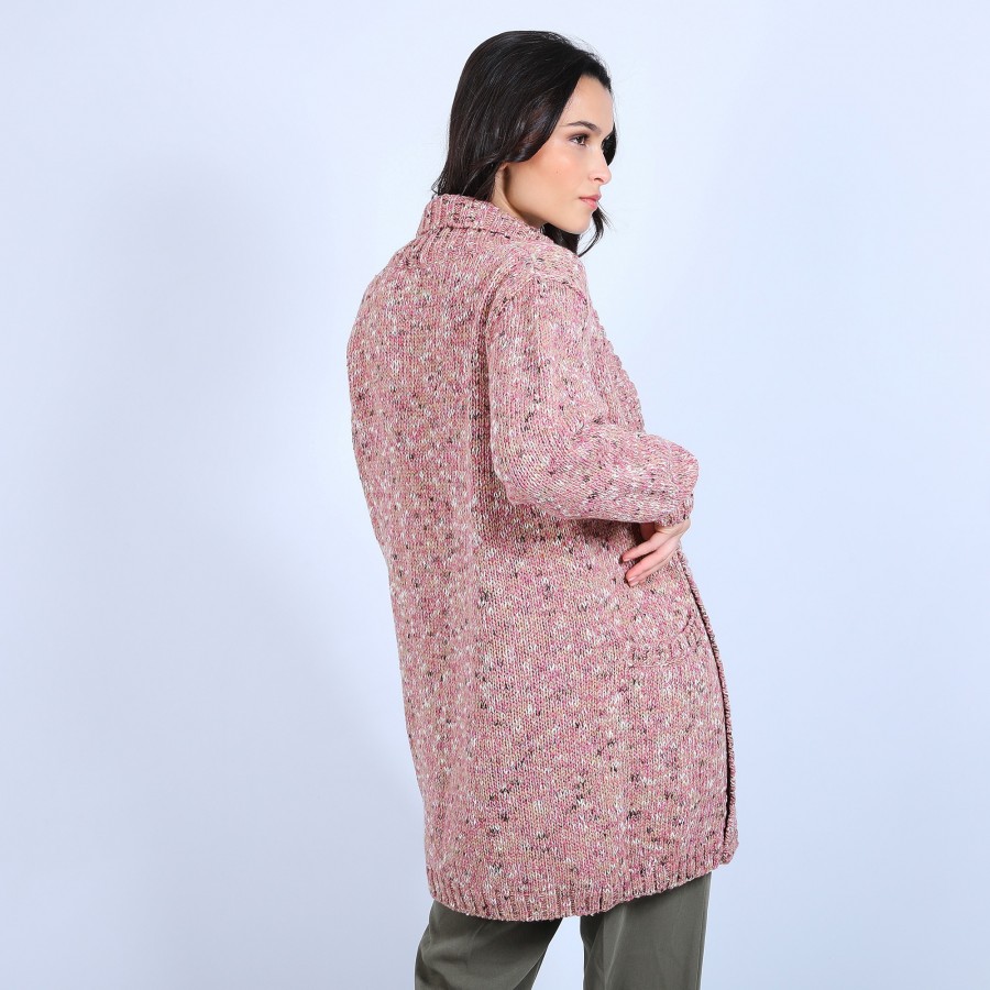 Long gilet chiné - Précieux Long gilet chiné - Précieux