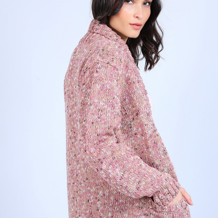 Long gilet chiné - Précieux Long gilet chiné - Précieux