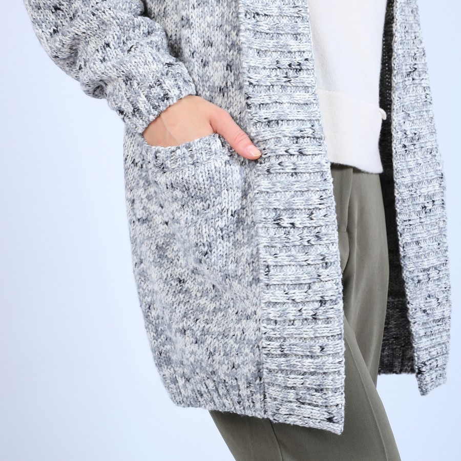 Long gilet chiné - Précieux