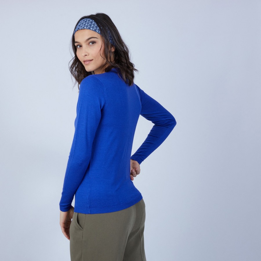 Pull col rond en laine mérinos - Berenice