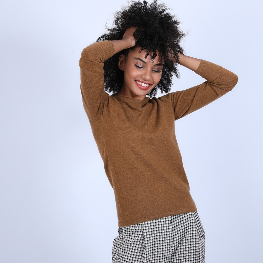 Pull col rond en cachemire intemporel - Evana