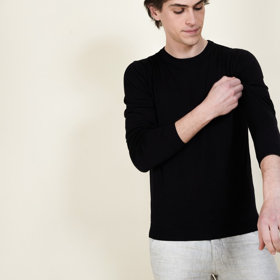 BARSAM PULL COL ROND LAINE ET SOIE