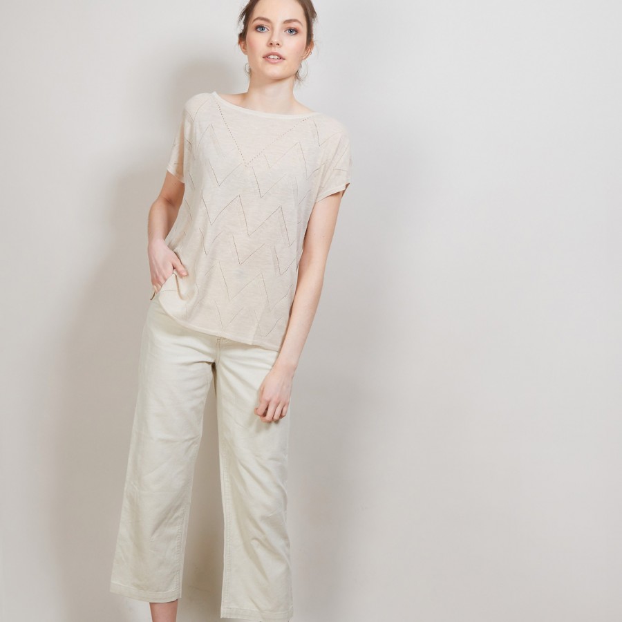 Long T-shirt en lin flammé - Coline