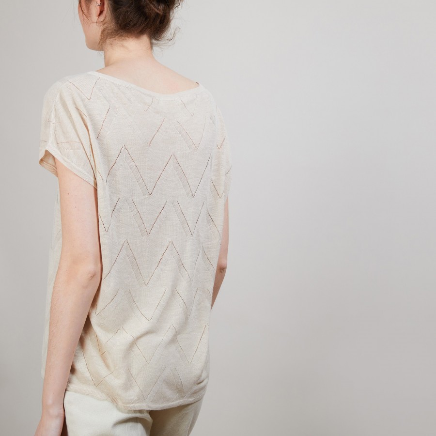 Long T-shirt en lin flammé - Coline