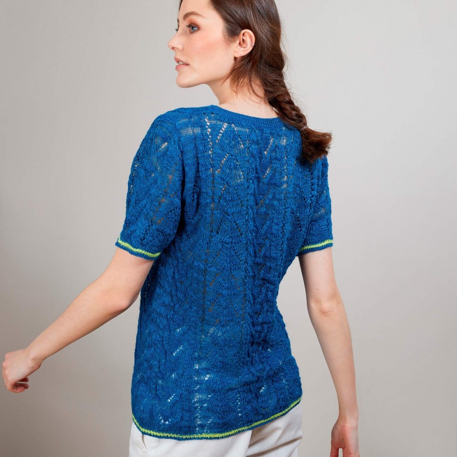 T-shirt tricoté en maille crochet - Claus