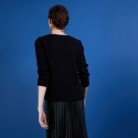 BLOVIS - PULL COL V  SOIE LAINE ET COTON