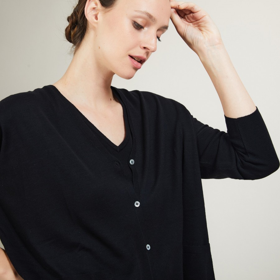 Cardigan oversize en laine - Bonte