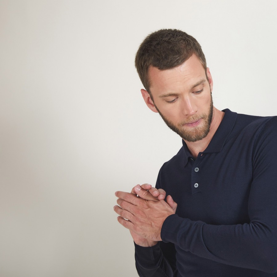 Pull col polo en laine - Eni