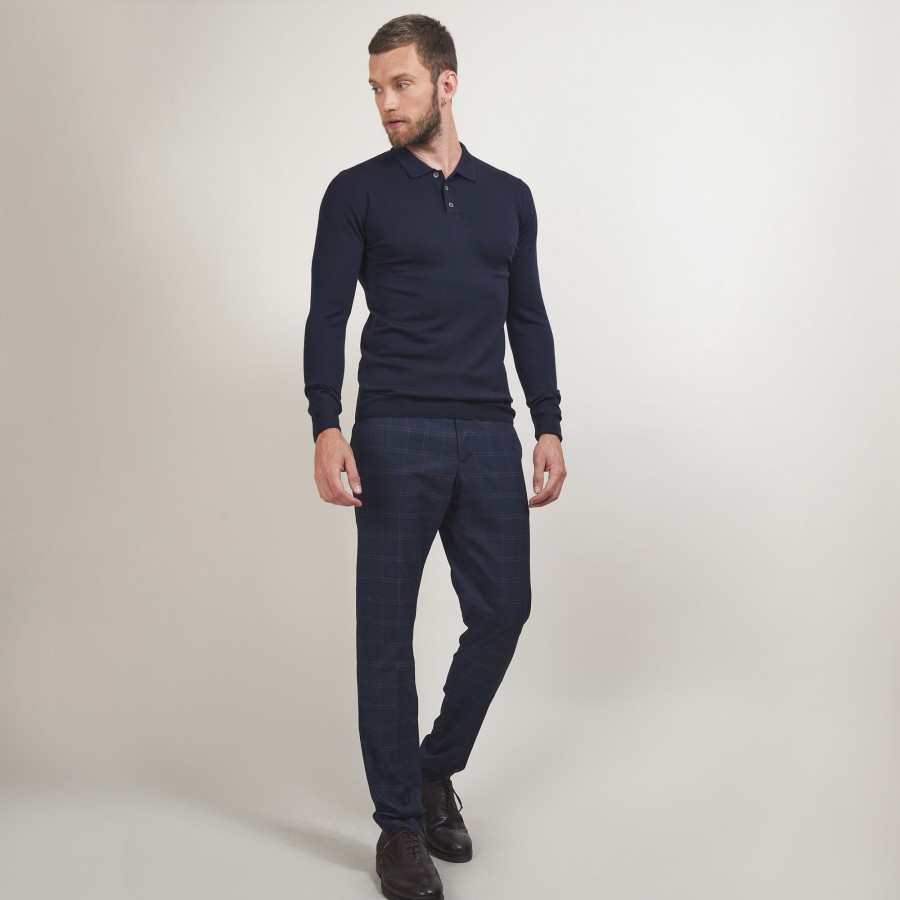 Pull col polo en laine - Eni
