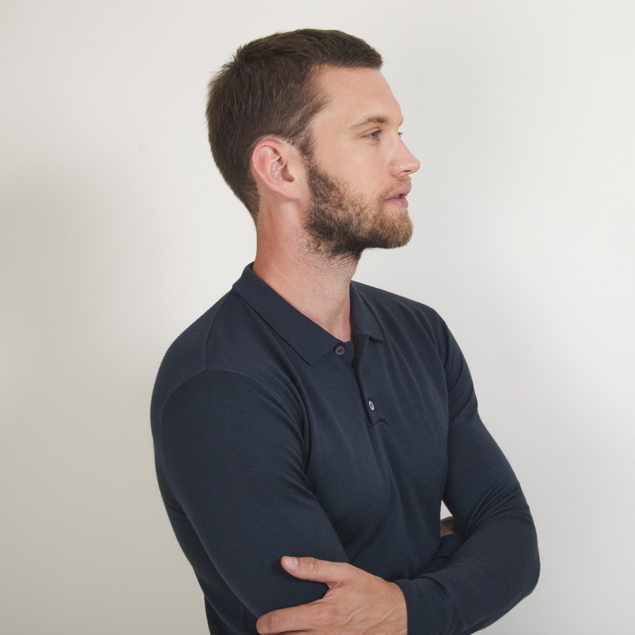 Pull col polo en laine - Eni
