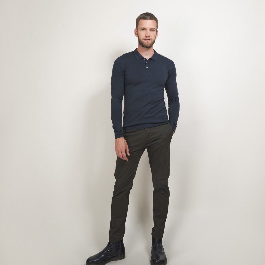 Pull col polo en laine - Eni