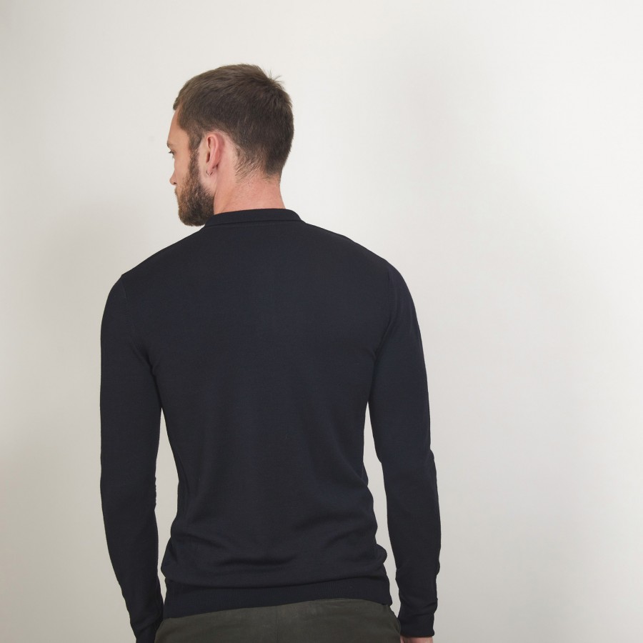 Pull col polo en laine - Eni