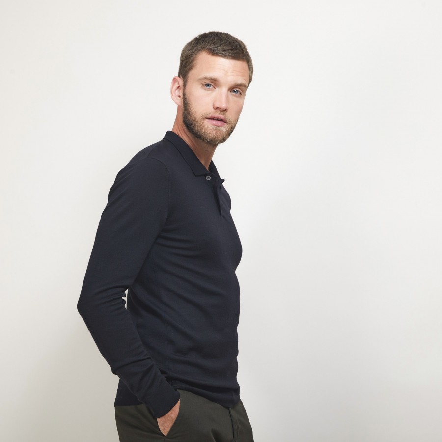 Pull col polo en laine - Eni