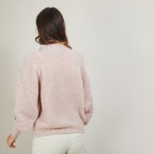 Pull col montant zippé en mohair - Gilda