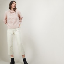 Pull col montant zippé en mohair - Gilda