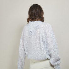 Pull col montant zippé en mohair - Gilda