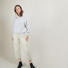 Pull col montant zippé en mohair - Gilda