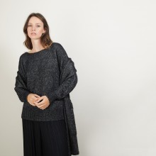 Echarpe avec poches en viscose et baby alpaga - Giva