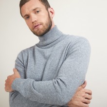 Pull col roulé en cachemire - Bruno