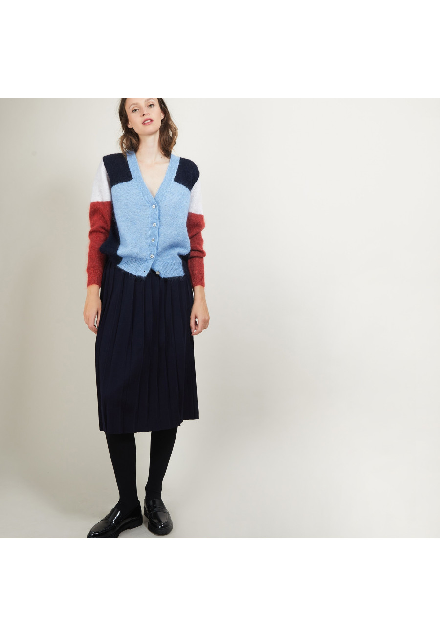 Cardigan col V en mohair - Floria