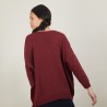 Pull ample col v en laine et soie - Baba