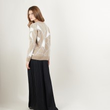 Pull à motifs géométriques en cachemire. FELIX