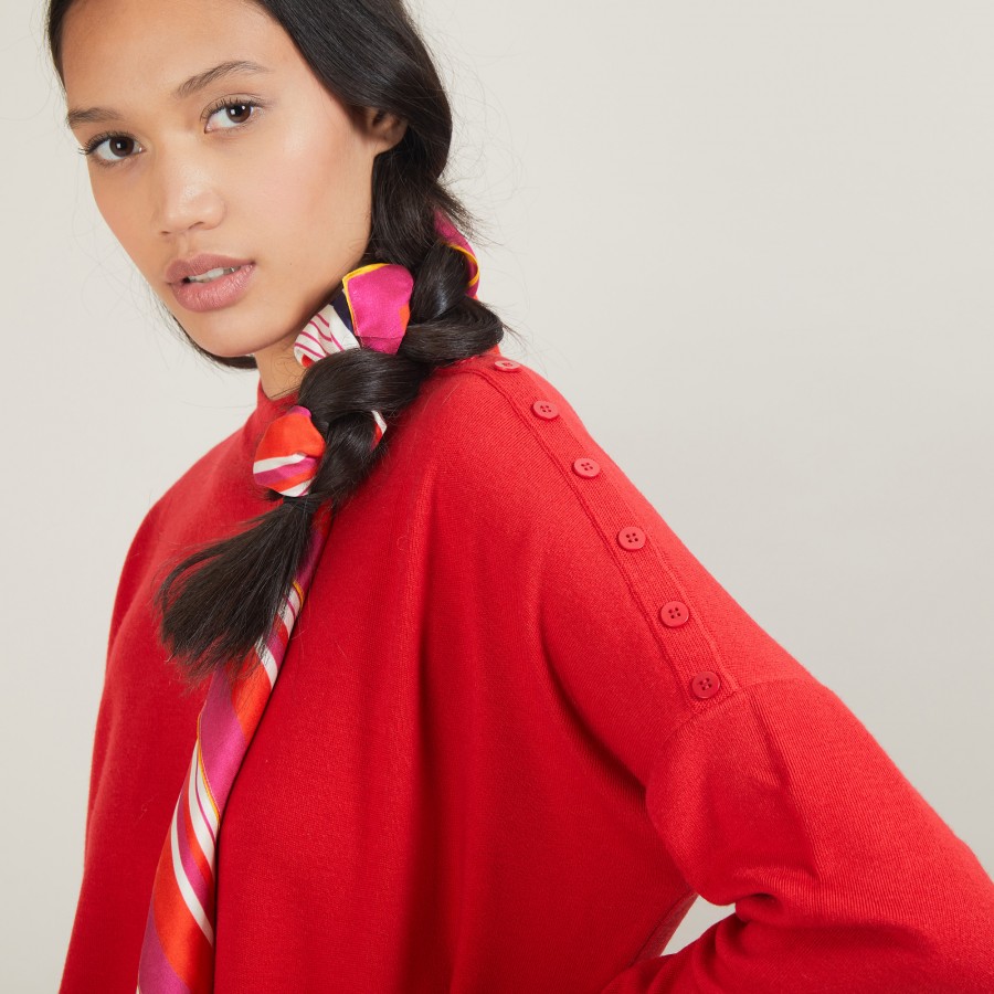 Pull en laine boutonné épaule - Gipsy