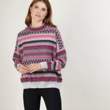 Pull motifs aztèques en  laine - Fidji