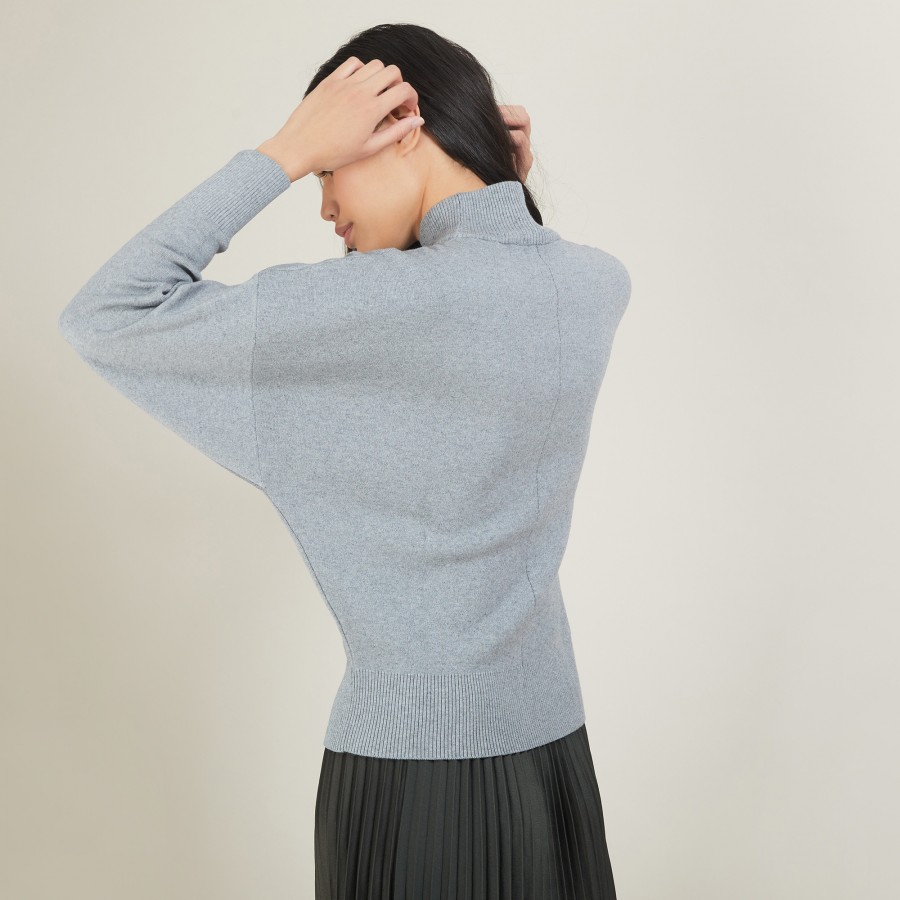 Pull col montant en coton cachemire - Fanny Pull col montant en coton cachemire - Fanny