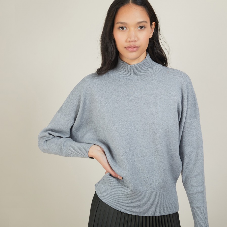 Pull col montant en coton cachemire - Fanny Pull col montant en coton cachemire - Fanny