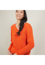 Pull col v en laine et soie - Blovis