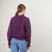 Pull col montant zippé en mohair - Gilda