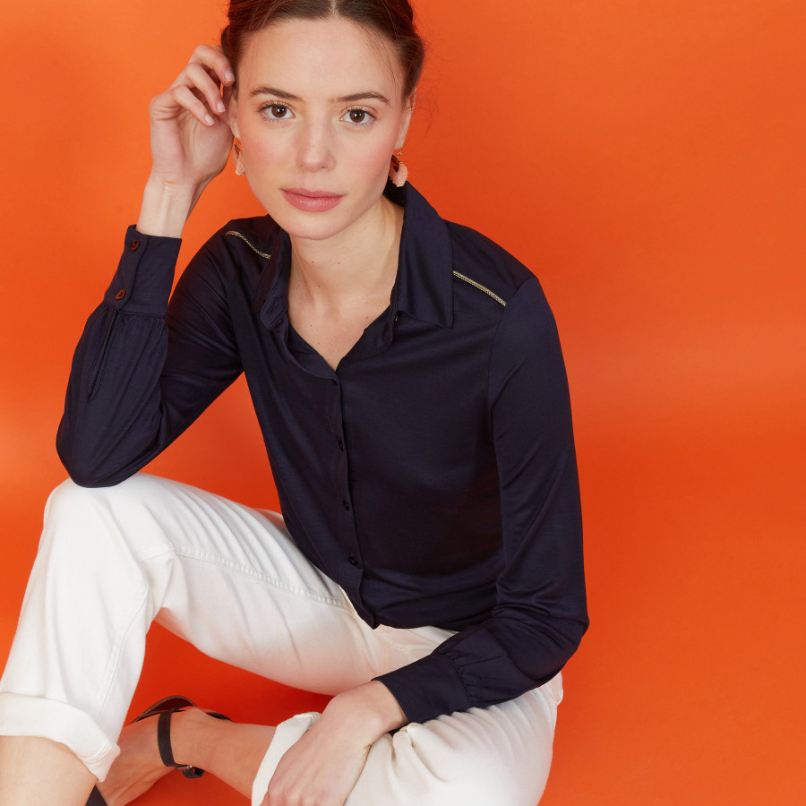 Chemise manches longues en tencel - Now