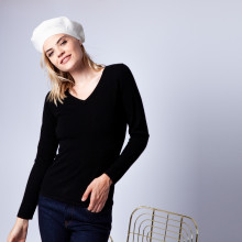 Pull col V en cachemire intemporel - Eniva