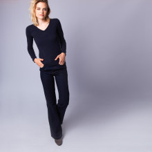 Pull col V en cachemire intemporel - Eniva