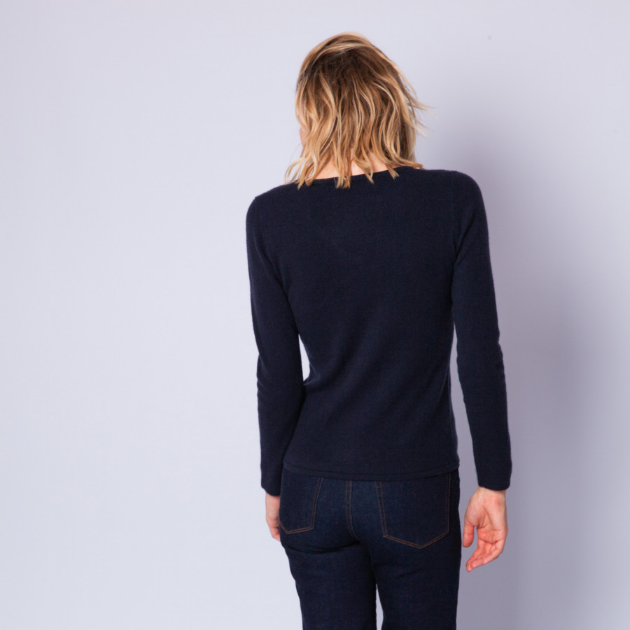 Pull col V en cachemire intemporel - Eniva