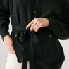 Veste boutonnée en cachemire col polo - Clemence