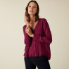 Cardigan boutonné à poches en laine mérinos - Ava