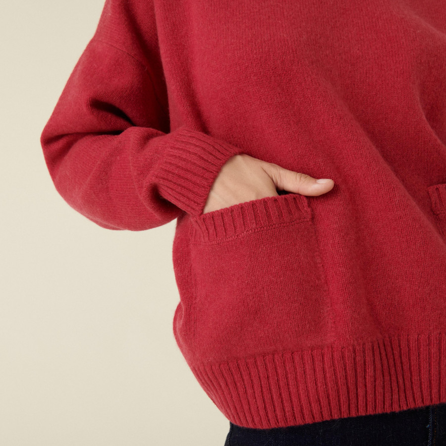 Pull ample en cachemire recyclé à poches - Davina Pull ample en cachemire recyclé à poches - Davina