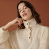 Pull oversize boutonné en mohair - Clea