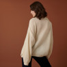 Pull oversize boutonné en mohair - Clea