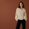 Pull oversize boutonné en mohair - Clea