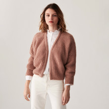Gilet à côtes perlées en mohair - Camille