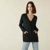 Cardigan boutonné col V en laine mérinos - Alister