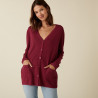 Cardigan boutonné col V en laine mérinos - Alister